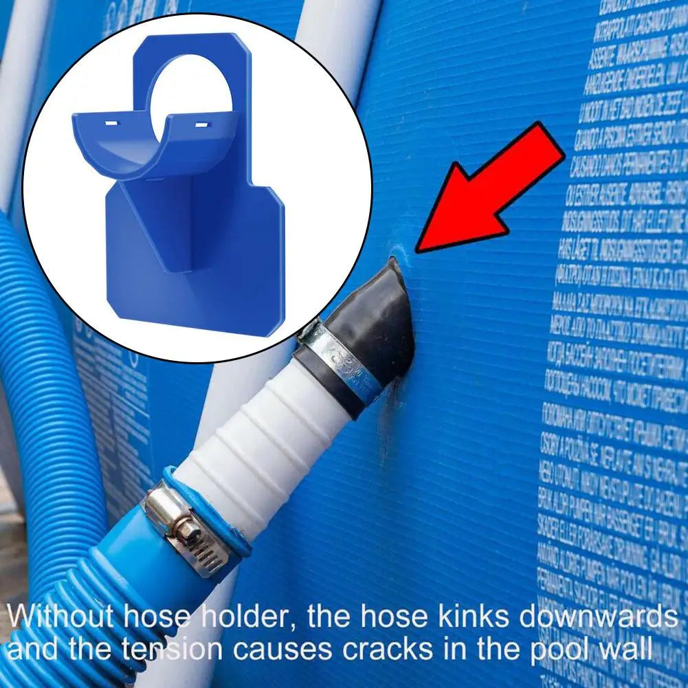 Original Pool Pipe Fixing Holder/ Pool Hose Support/ Hose Outlet Mount with Cable Tie Clamp for Intex Above Ground Pool Accessory