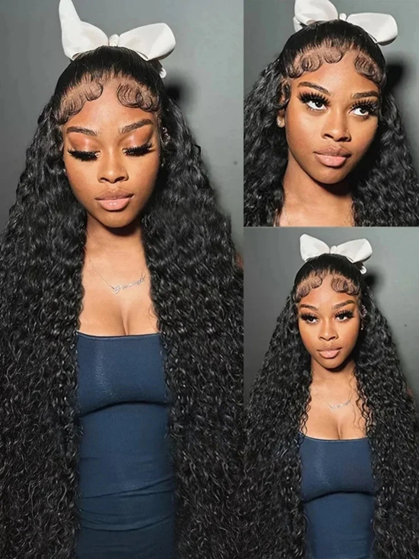Golden Deep Wave 13x4 13x6 HD Lace Frontal Wigs/ Human Hair/ Water Curly Front Wigs 5x5 Glue Less Human Hair for Women