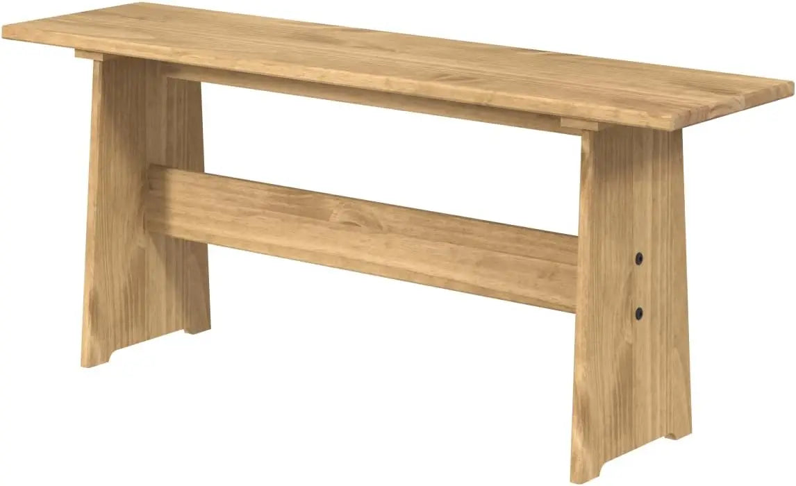 Solid Wood Corner Dining Set 64.8" W x 19.9" D x 33.4" H- Farmhouse Table and Bench Set, Farmhouse Furniture for Dining Room