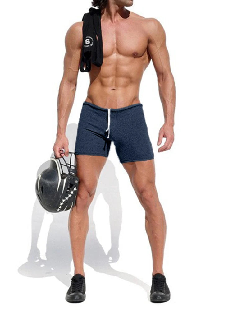 Men's Summer Solid Shorts/ Breathable High Elasticity Drawstring Pants/ Loose and Versatile Basic Style Fitness Running Shorts/ Beach Surfing Vacation Casual Swimsuit