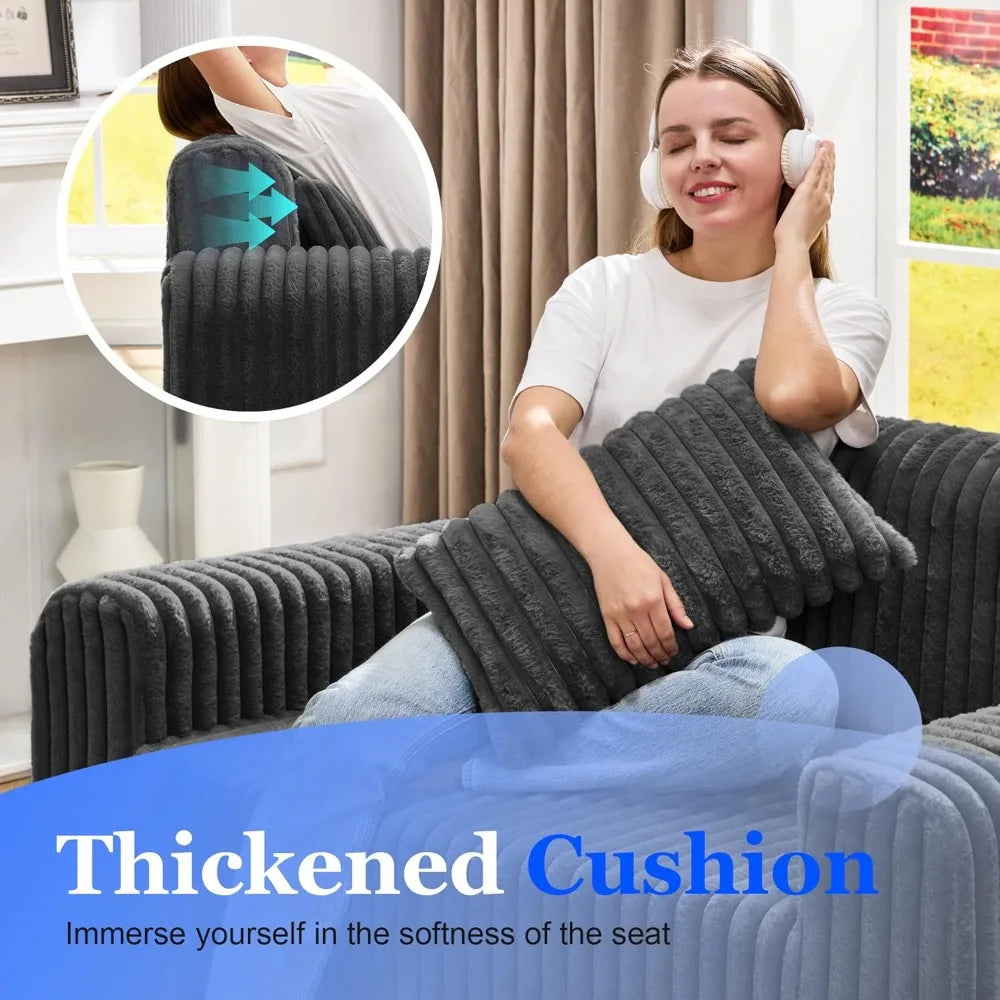 Compact 1- 2 Seater Foam Loveseat Sofa with Removable Cover and Pillows