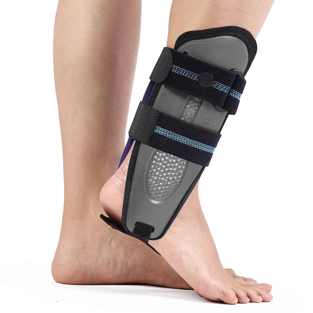 VELPEAU Ankle Splint Brace for Foot Support, Fracture and Sprain, Adjustable Stirrup Ankle Immobilizer, Two Models Available