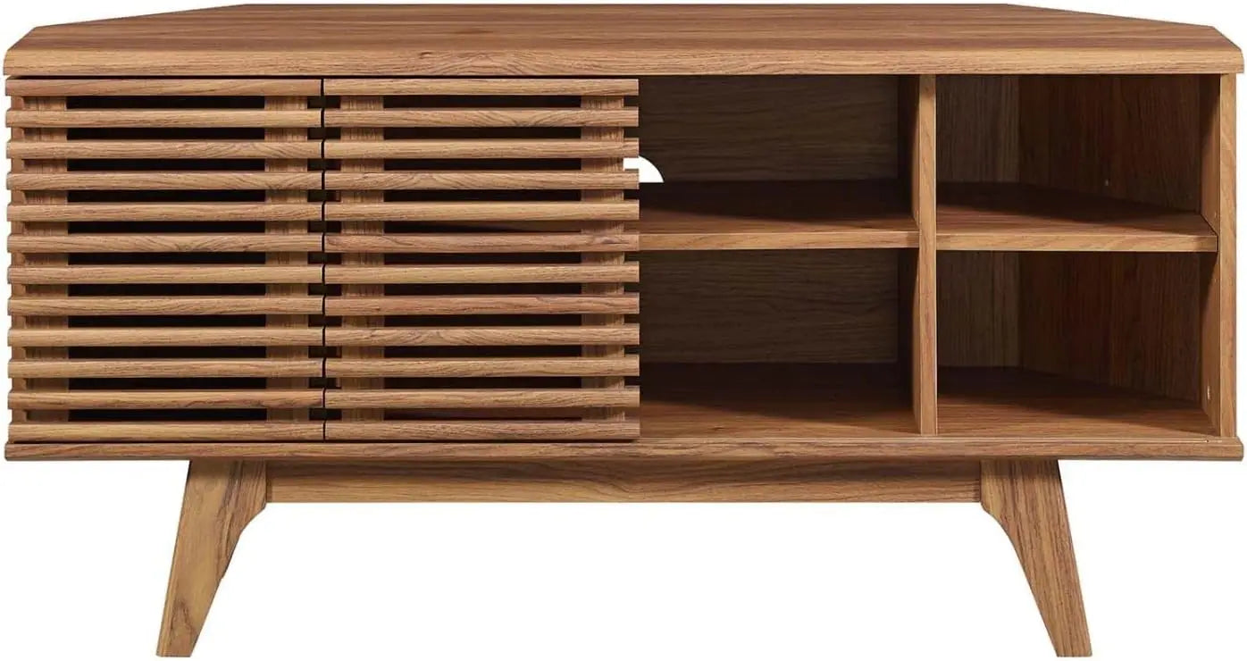 Modern Low Profile Corner Media TV Stand 15 x 46 x 23