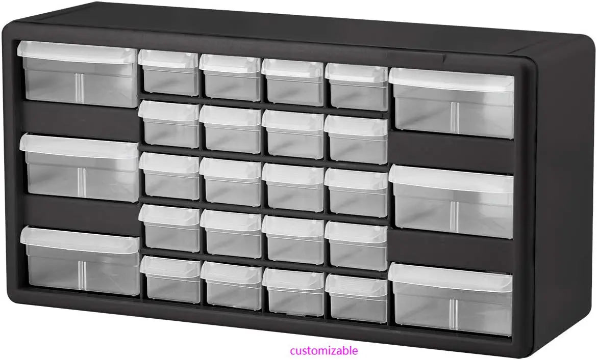 26-Drawer Plastic Drawer Storage Cabinet for Garage Organization, Bead Organizer, Lego Storage, Teacher Toolbox