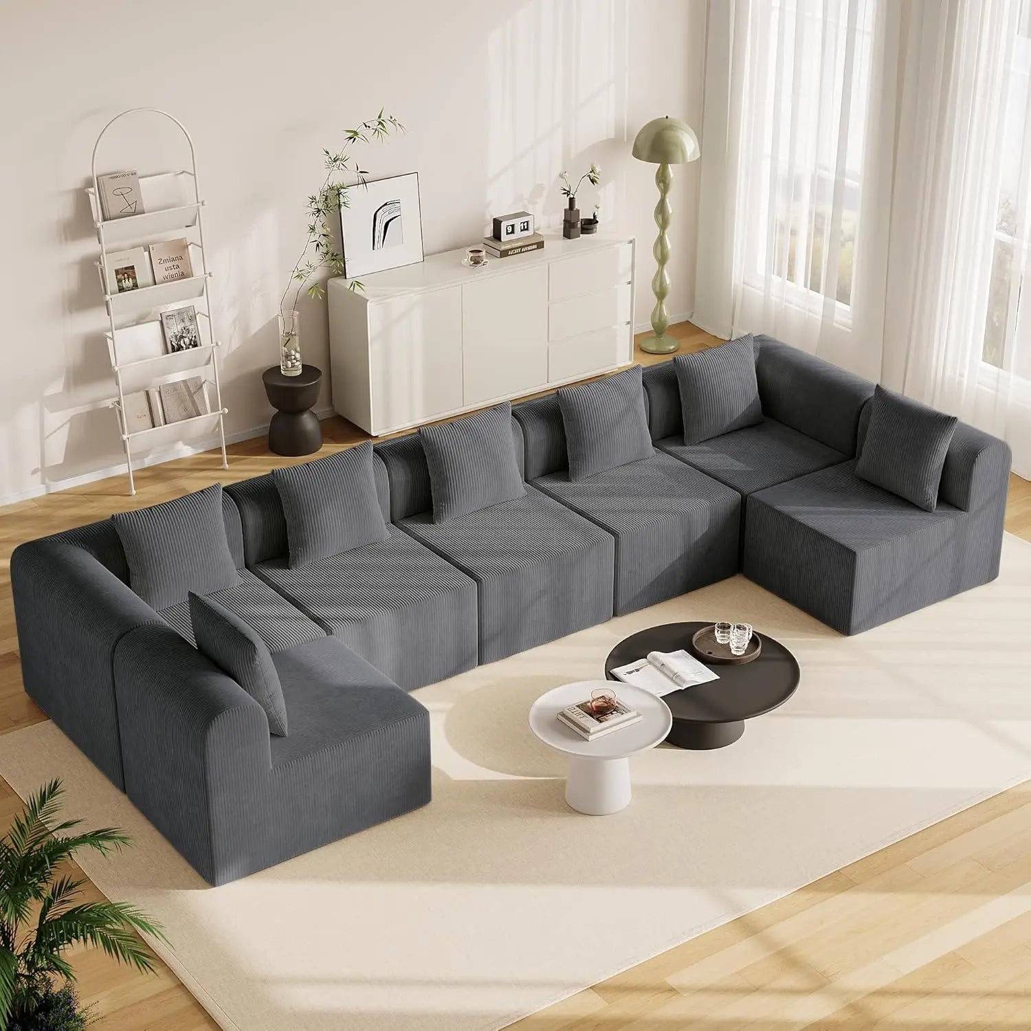 Modular Sectional Couches for Living Room with Deep Seat, L-Shape Cloud Sofa Couch, High Density Memory Foam, Boneless