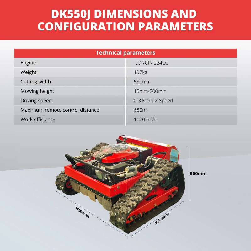 Customized Remote-controlled Lawn Mower, Farm Garden Automatic Crawler Track Lawn Mower/ Robot, Household High Quality Lawn Mower