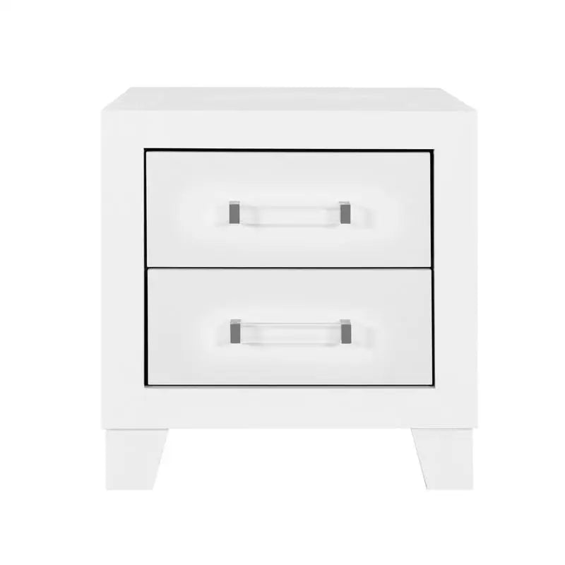 5PC White Full Bedroom Set with LED Lighting