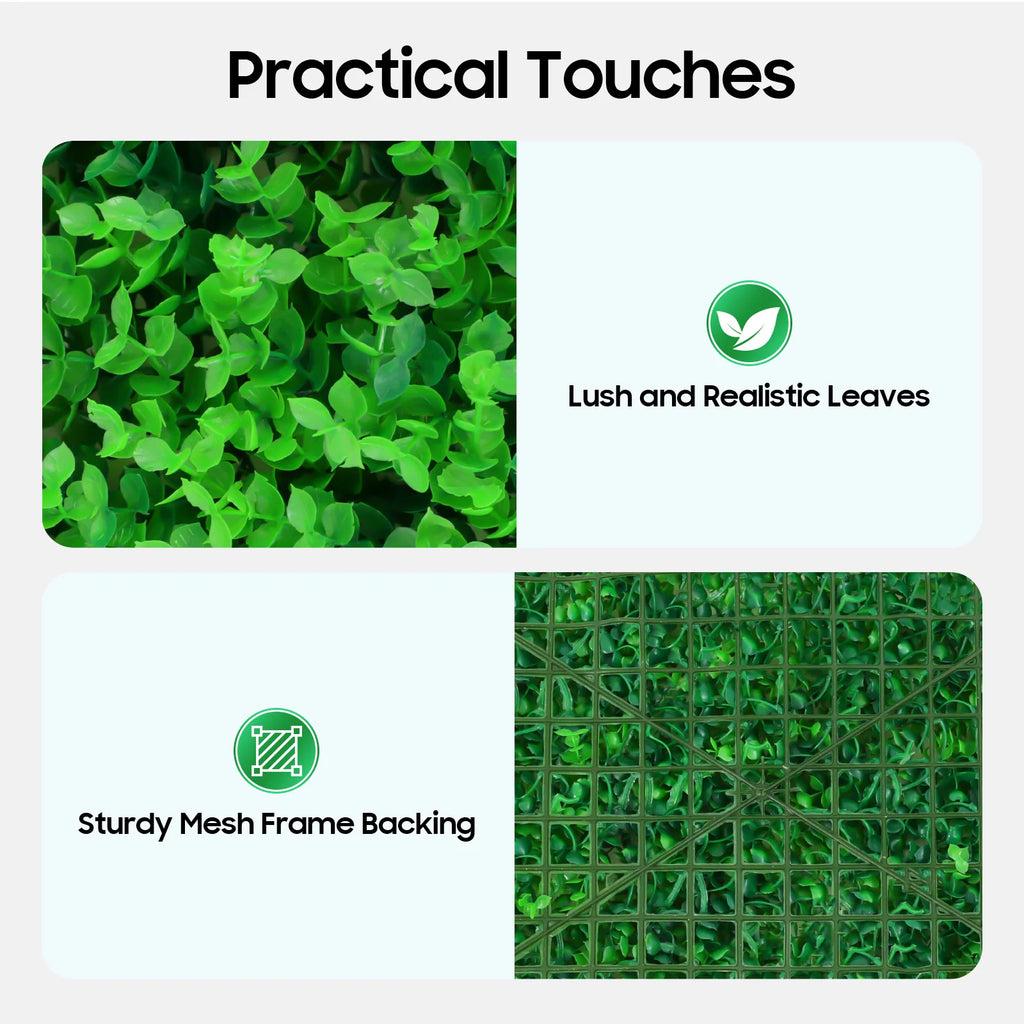 12PCS 40x60cm Artificial Plants Grass Wall Backdrop,Artificial Hedge Boxwood Panel,Artificial Green Wall for Home Decoration
