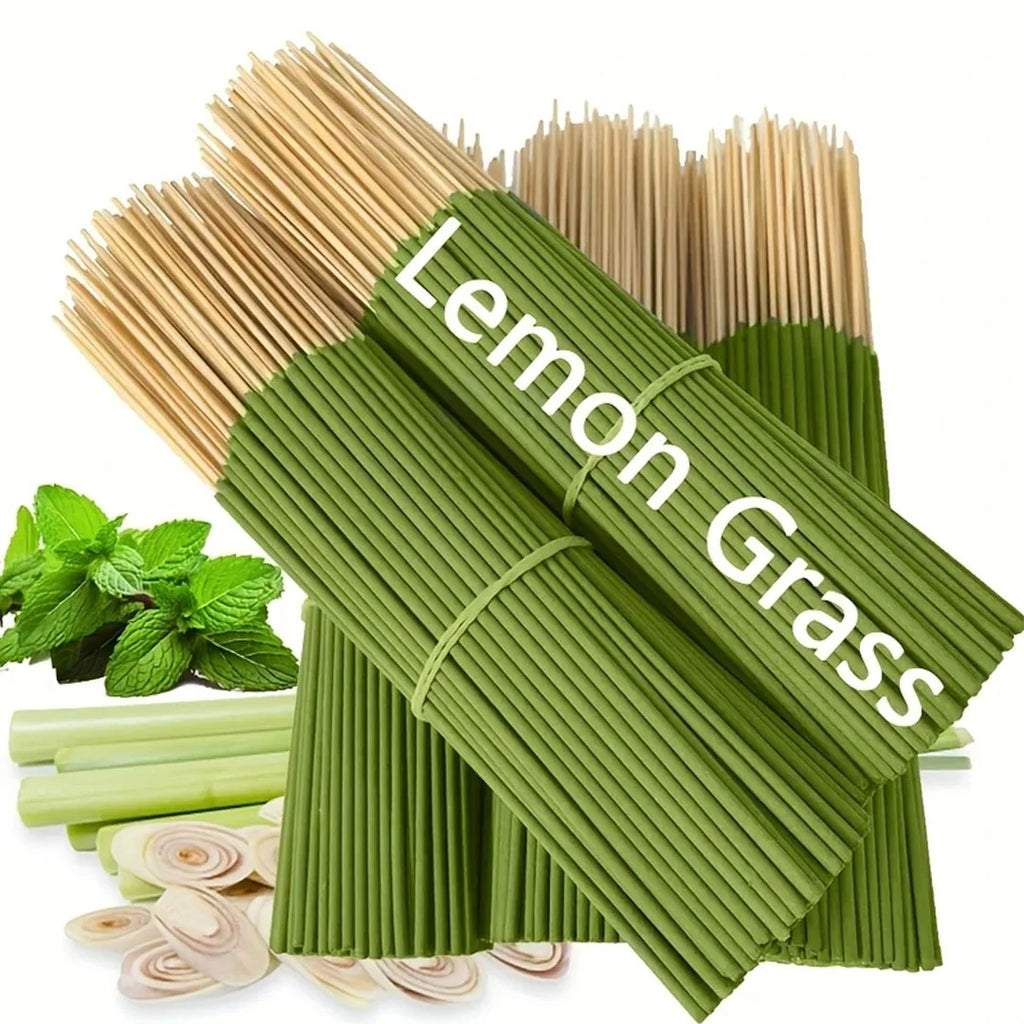 Extended Burning Time Lemongrass Oil Lemongrass Stick - 45 Minutes Burn Time, Artificial Wood Summer Scent, Suitable for Home, Camping, Yard, Pool and Outdoor Activities - Air Purification and Relaxation,