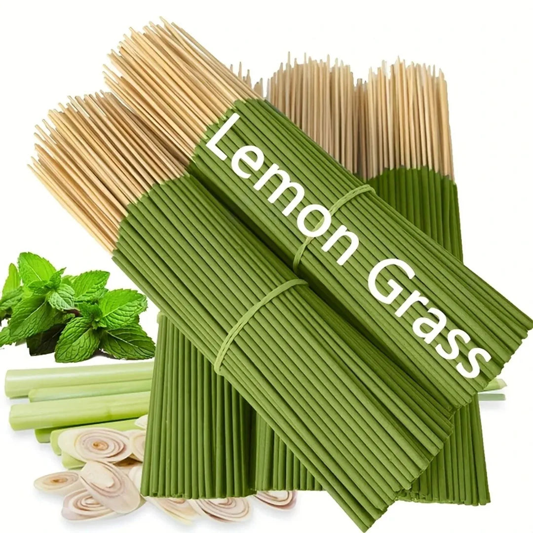 Extended Burning Time Lemongrass Oil Lemongrass Stick - 45 Minutes Burn Time, Artificial Wood Summer Scent, Suitable for Home, Camping, Yard, Pool and Outdoor Activities - Air Purification and Relaxation,
