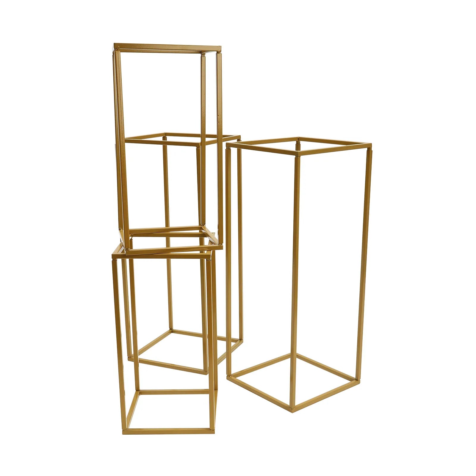 4 Pack Flower Stand Detachable Geometric Floral Display Rack Wedding Party Backdrop Stand/ Home/ Garden/ Hotel Decoration