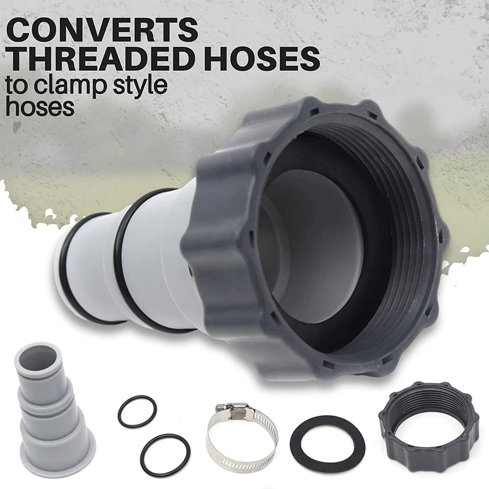 Replacement Hose Adapter Kits with Collars for Intex Threaded Connection Pumps/ Swimming Pool Parts Accessories