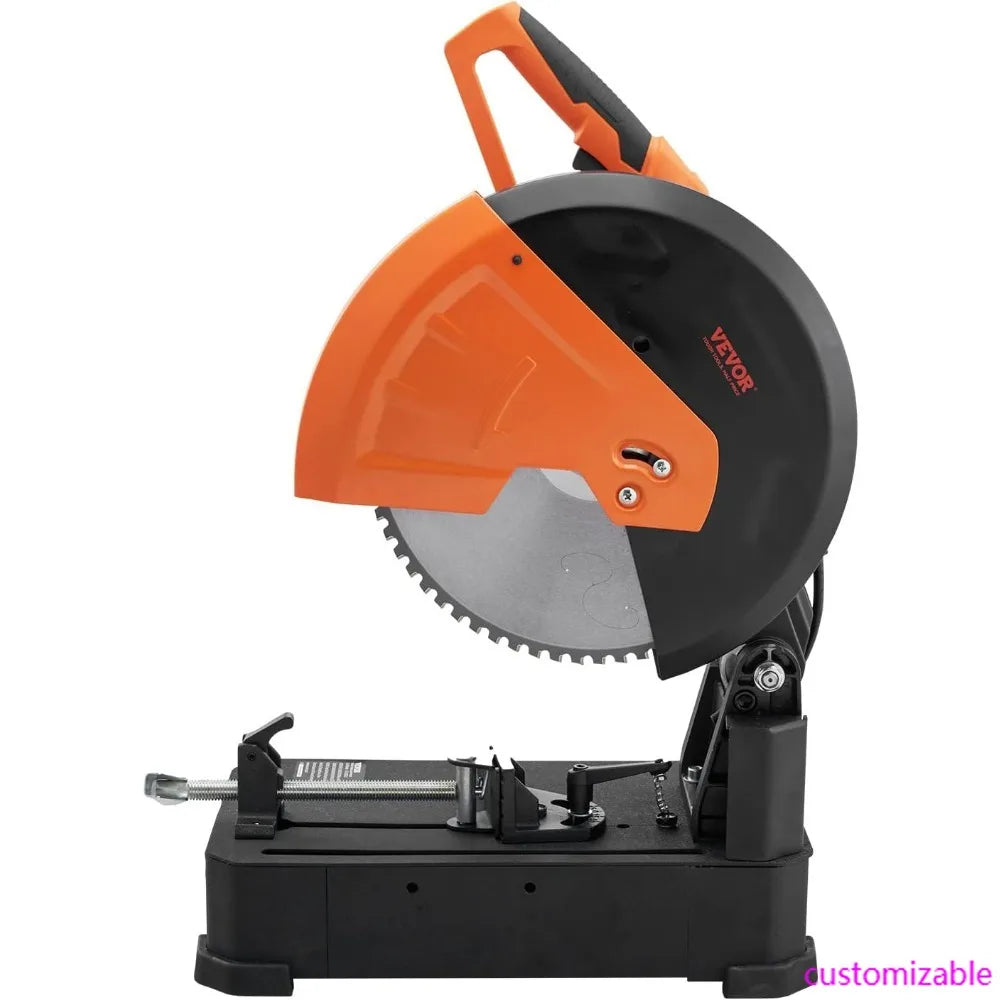 14- 355mm Blade Diameter Chop Saw, 2800W 1200RPM Steel Cutting Machine, Adjustable 0-45° Dry Cut Chop Saw for Metal
