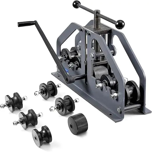 VEVOR Manual Tube Pipe Roller Bender, 1-1/2 Inch Capacity with 6 Dies, 360° Tool for Bending Copper and Aluminum Pipes Squarely
