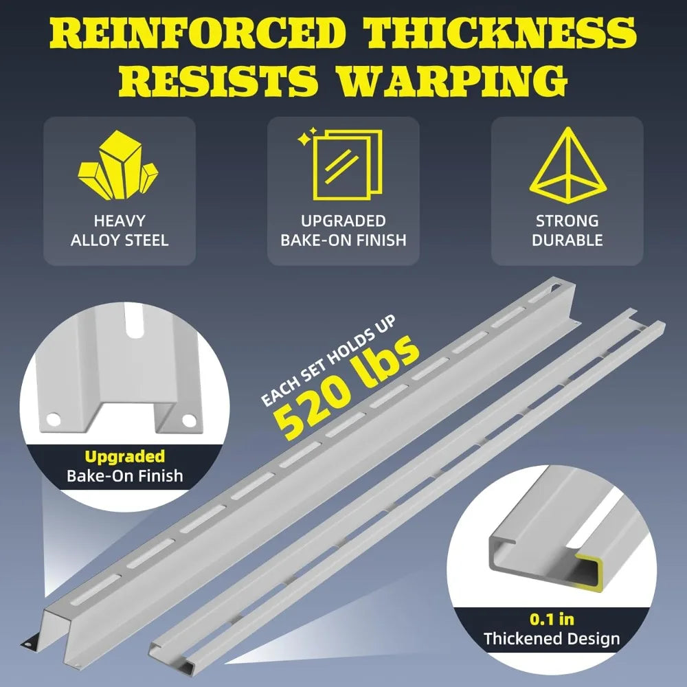 Extra Large Overhead Garage Storage Rack - Holds Up to 15 Tote Bins, 0.1-inch Thickened Heavy Alloy Steel, Ideal for Garage Tote