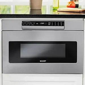 Microwave Drawer Oven, 24-inch, 1.2 Cubic Feet, 950 Watt, Concealed Control Panel with Digital LCD Display, Stainless Steel