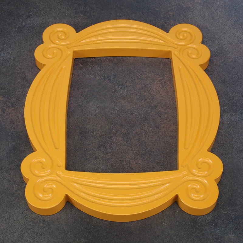 Handmade Door Frame Wood /Yellow Photo Frames/ Collectible Home Decor Collection /Cosplay Gift