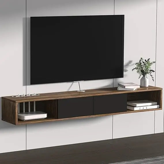 Space-Saving Wall-Mounted TV Stand with Storage for Entertainment Center, 47.24 Floating Shelf Cabinet