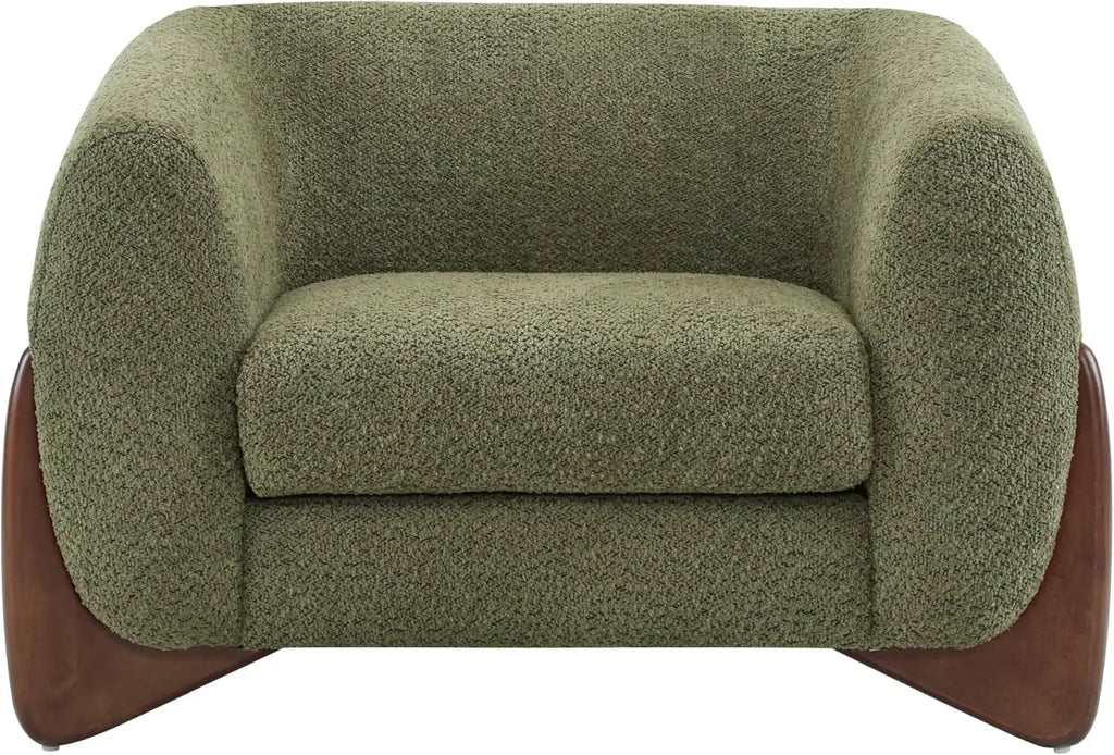 Holly Modern Boucle Fabric Upholstered Club Chair for Living Room, Home Office, Apartment, Relaxing Chair