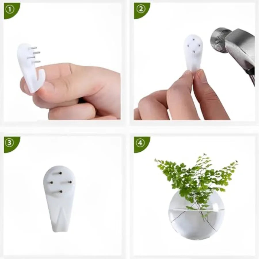 Wall Hanging Planter Propagation Station, Oblate Glass Flower Vase for Propagation, Wall Planter for Indoor Plants, Modern Home