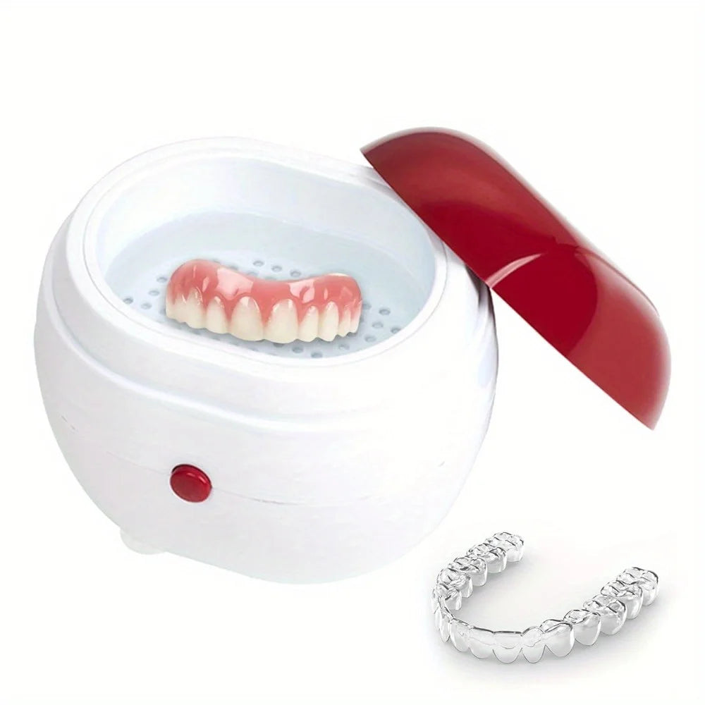 Travel - Ready Denture Cup Kit: Portable Cleaning Case for Dentures, Retainers & Mouth Guards