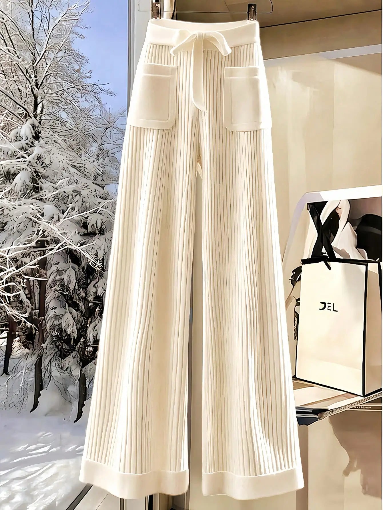 Airaco Women's Casual Solid Color Front Button Sweatshirt And Pants 2 Pieces Set, Autumn/Winter