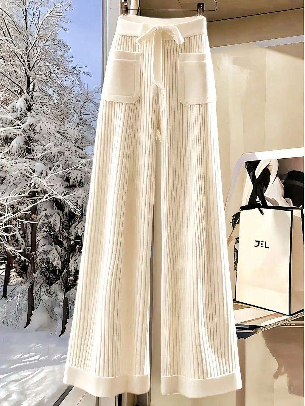 Airaco Women's Casual Solid Color Front Button Sweatshirt And Pants 2 Pieces Set, Autumn/Winter