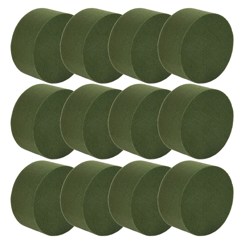 Floral Foam 12 Pcs Dry & Wet Flower Foam Round Florist Blocks/ Flower Foam For Fresh Or Artificial Flowers