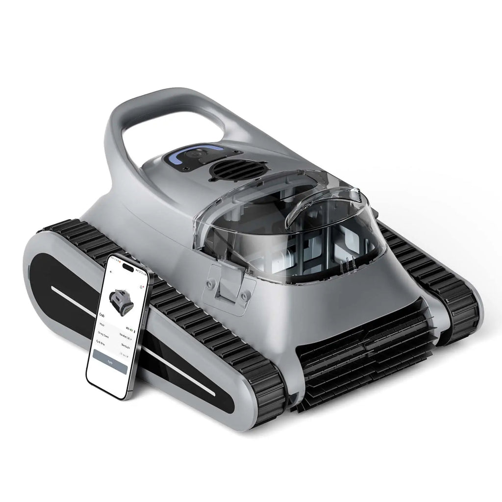 Crab Pro Cordless Robotic Cleaner, for Inground Pools up to 2000 Sq. ft, all and Waterline Cleaning Vacuum