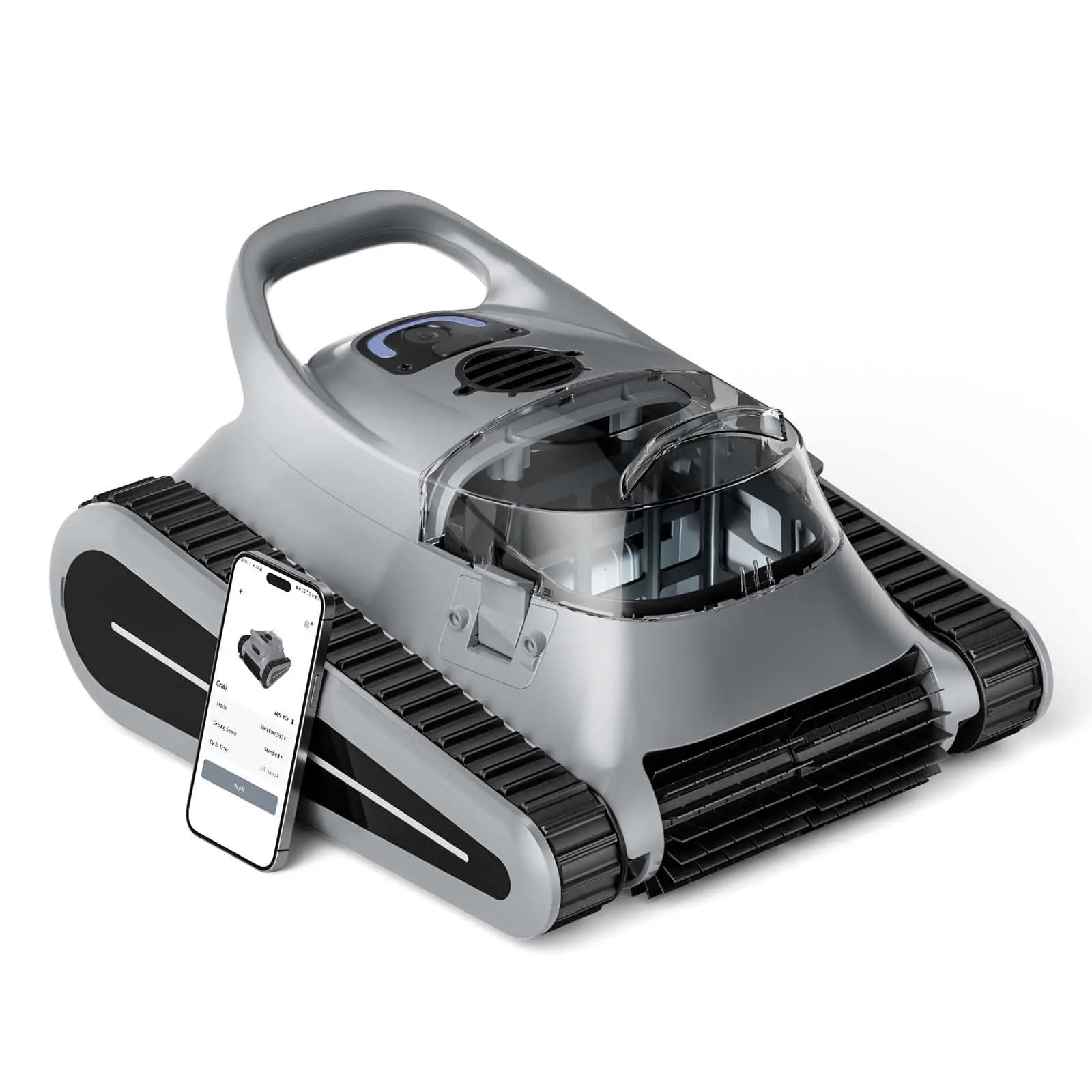 Crab Pro Cordless Robotic Cleaner, for Inground Pools up to 2000 Sq. ft, all and Waterline Cleaning Vacuum