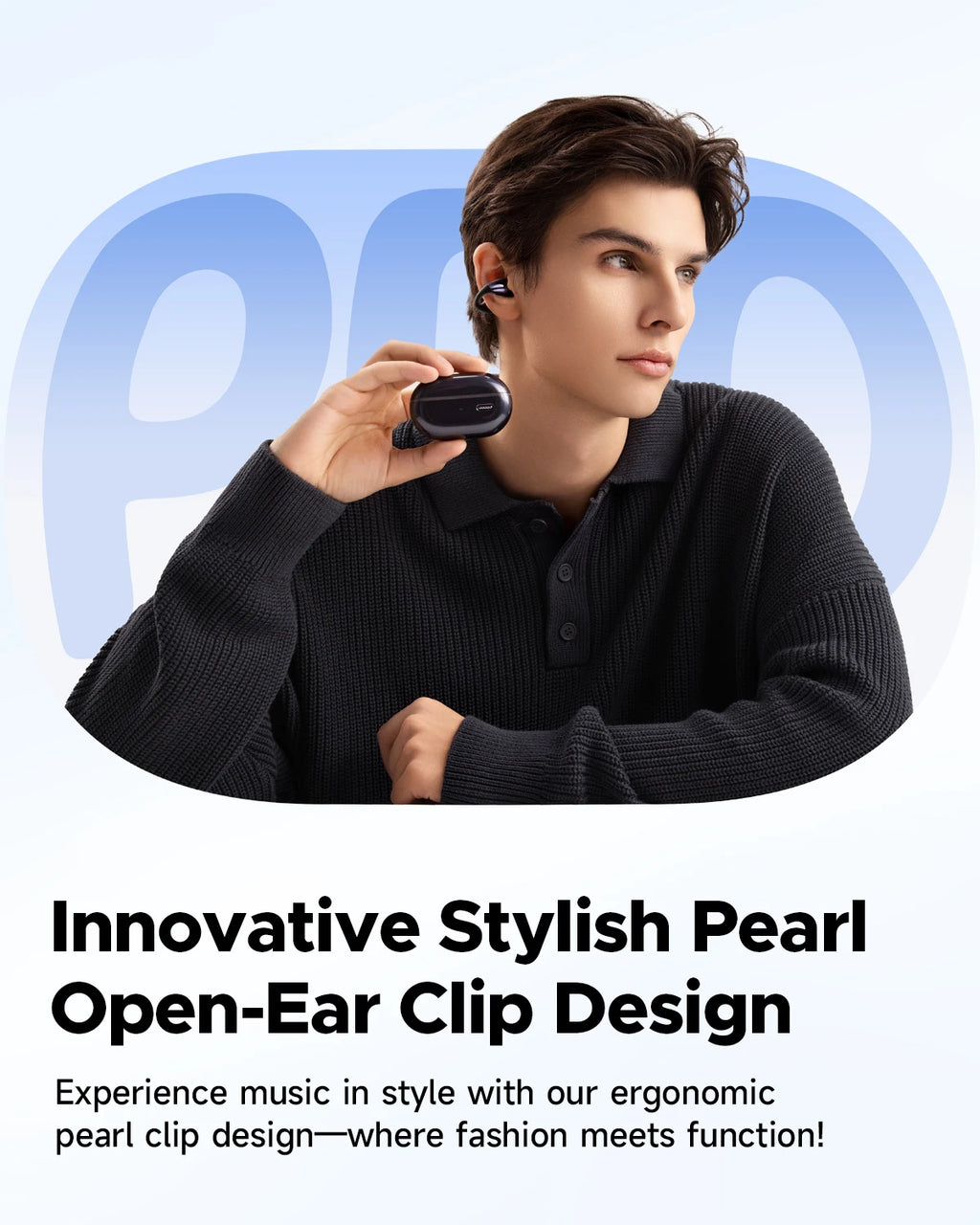 Pearl Clip Pro Wireless Earphones Bluetooth 5.4 Open-Ear Earbuds With AI ENC Clear Call, Multipoint Connection, IPX5
