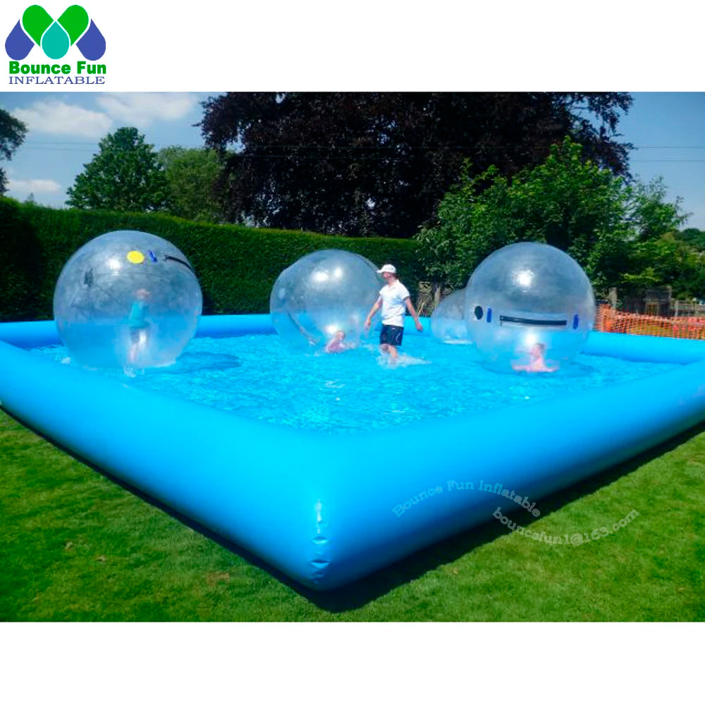 Portable Square Shape Inflatable Swimming Pool ,Water Zorb Walking Ball Pools For Outdoor Kids Activity/ Summer Water fun