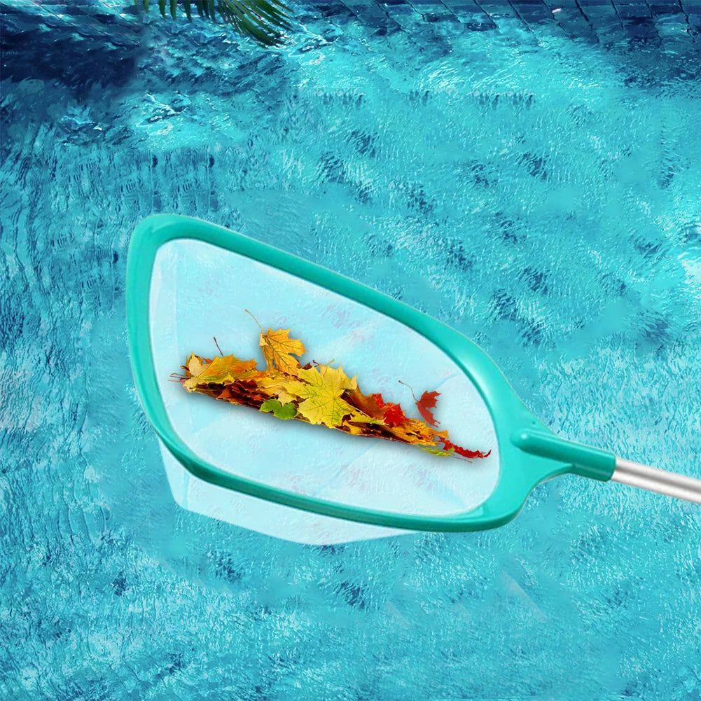 Pool Skimmer Net with Aluminum Alloy Pole Swimming Pool Leaf Skimmer Net Ultra Fine Mesh Pool Nets for Cleaning Leaves Debris