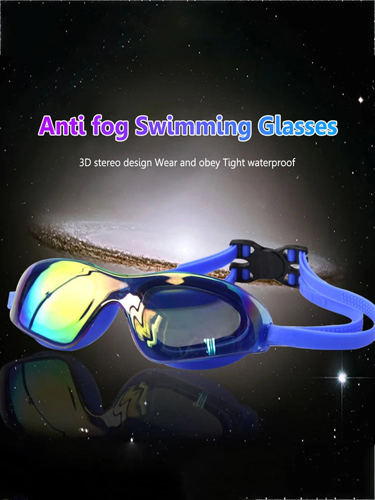 Swimming Goggles/ Adjustable Electroplate Diving Glasses/ No Leaking/ Swim Sports Eyewear for Women, Men ,Youth ,Kids
