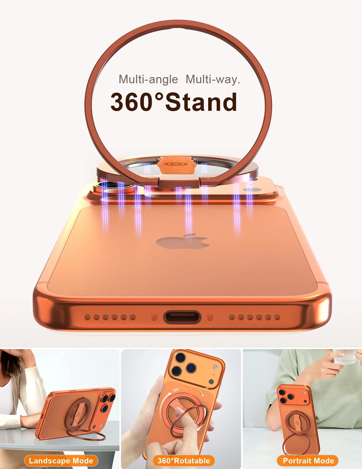 EWA Magnetic Phone Ring, Suitable for Mag Safe Grip [Super Magnet] iPhone Fashion Shining Ring/ Phone Stand Accessories