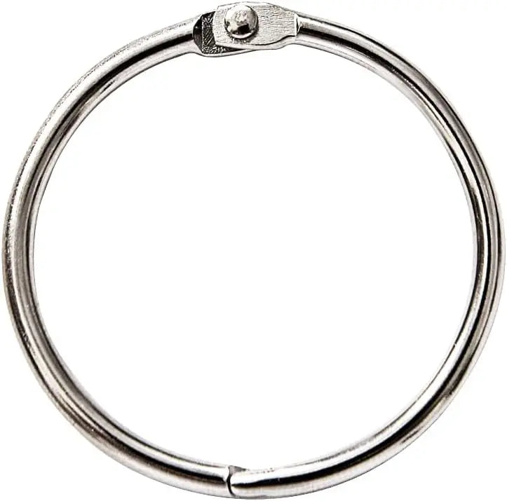 24 Pack Shower Curtain Rings, Rust Proof Shower Curtain Hooks for Bathroom, Loose Leaf Binder Rings/ Keychain Key Rings