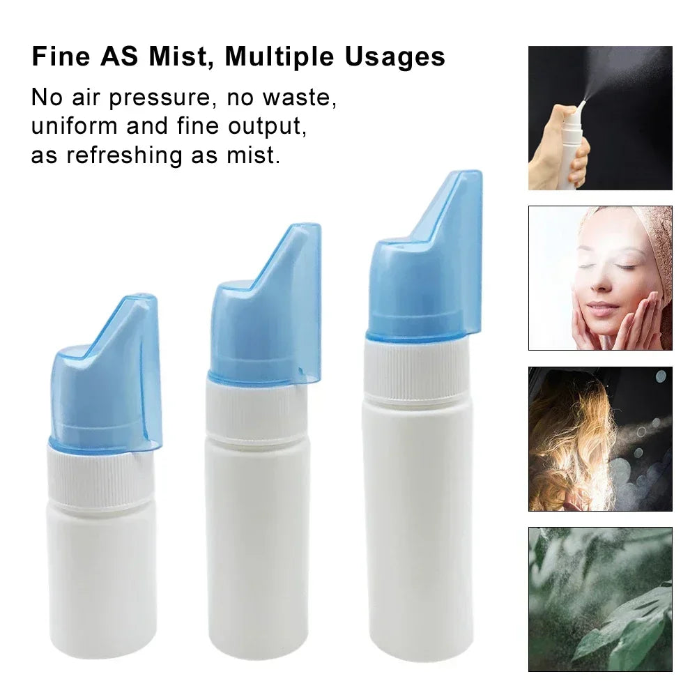 Nasal Irrigator Nose Wash Cleaner Bottle Spray Water Bottle Fine Mist Atomizer Portable Liquid Empty Container for Traveling