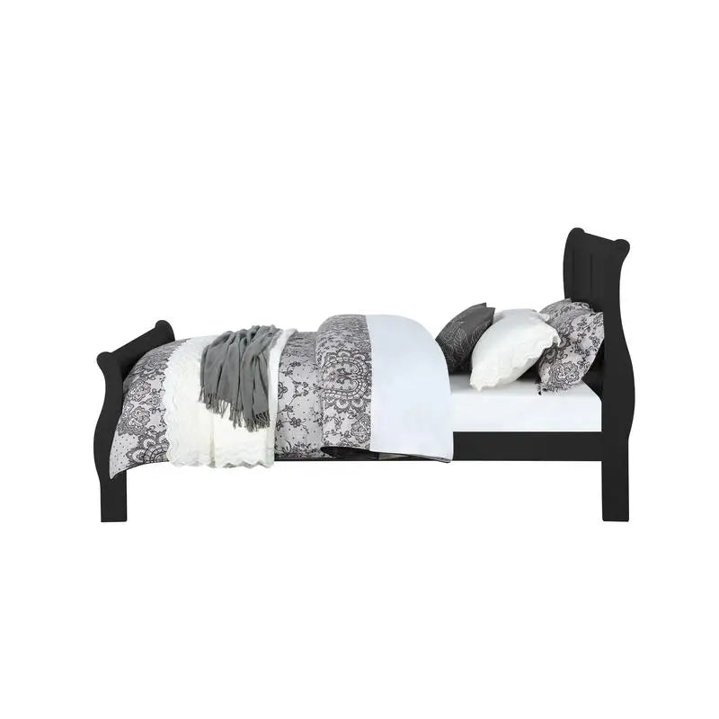 Black Finish 4-Piece Twin Bed Bedroom Set