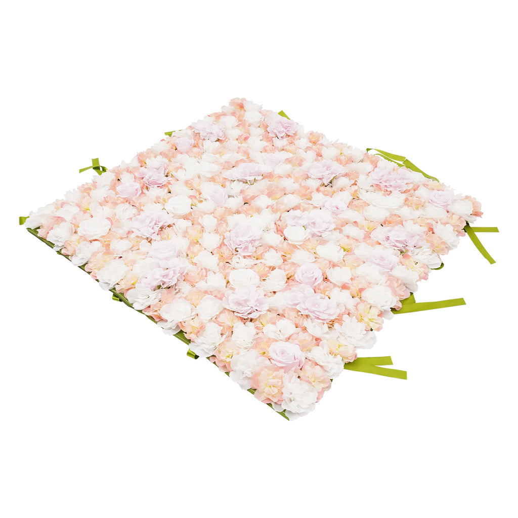 Artificial Flower Wall Panels, Flower Wall Mat Silk Rose Flower Panels, Artificial Flower Wall Background Outdoor, Indoor  For Weddings, Hotels, Parks, Commercial Streets