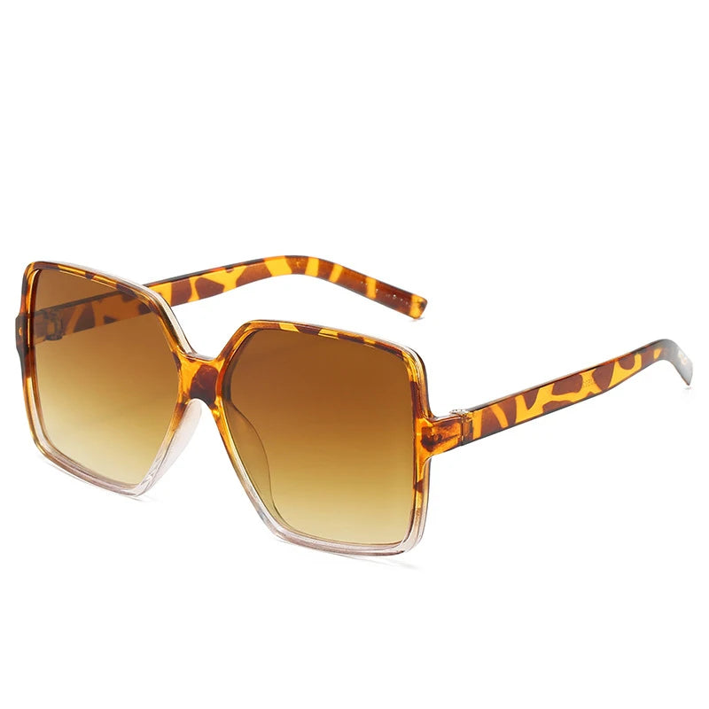 New Vintage Sunglasses Women/ Square Big Frame Sun Glasses Female Brand Designer Retro Shades Fashion