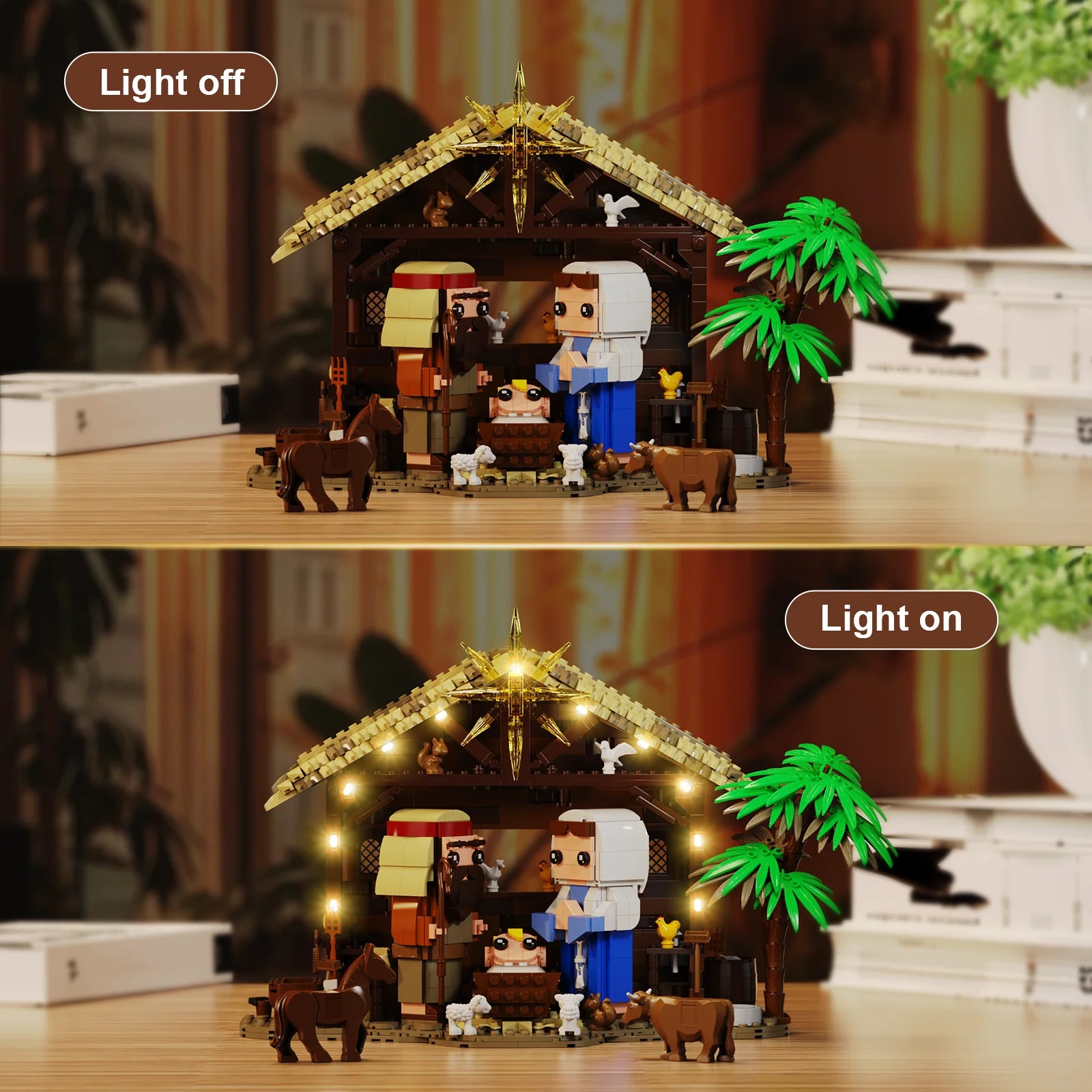 Jesus Building Block Set/ Home Decor/ The Nativity Building Toy of Faith Series, Bible Story Jesus Figures /Model Room Decoration