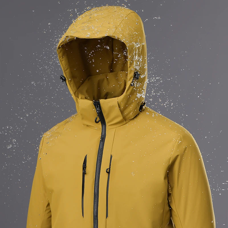 JNLN Unisex Waterproof Fleece Jackets /Winter Windproof Thermal Windbreaker Men and Women Hiking, Camping, Skiing, Climbing Raincoat