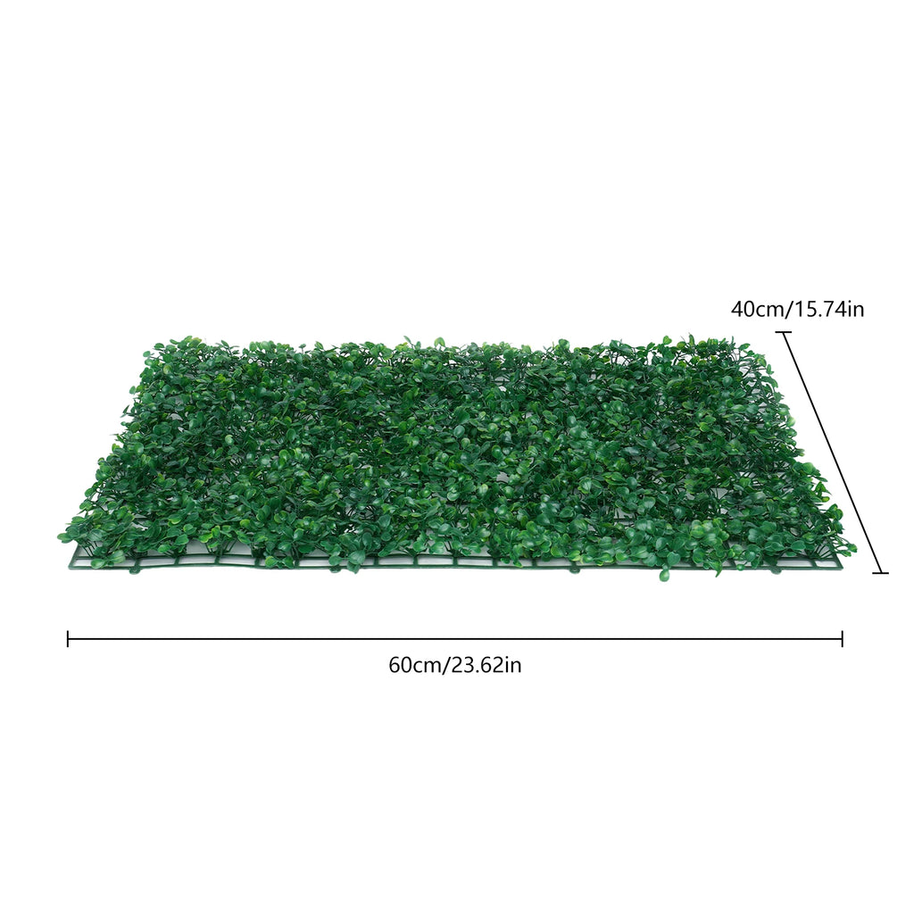 Artificial Greenery Wall Panel 12 Pack, 23.6x15.7in Faux Plant Mat with High Density PE, Privacy Fence Screen for Garden/ Patio