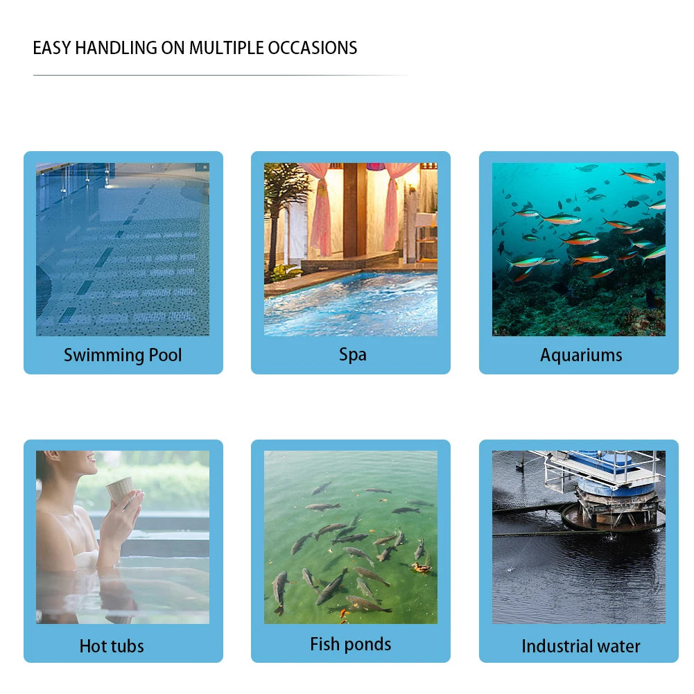 50/100PCS 3/5/6/7 in 1 Water Quality Test Paper/ Swimming Pool PH Test Strips/ Multipurpose Aquarium Test Strips for Fish Tank