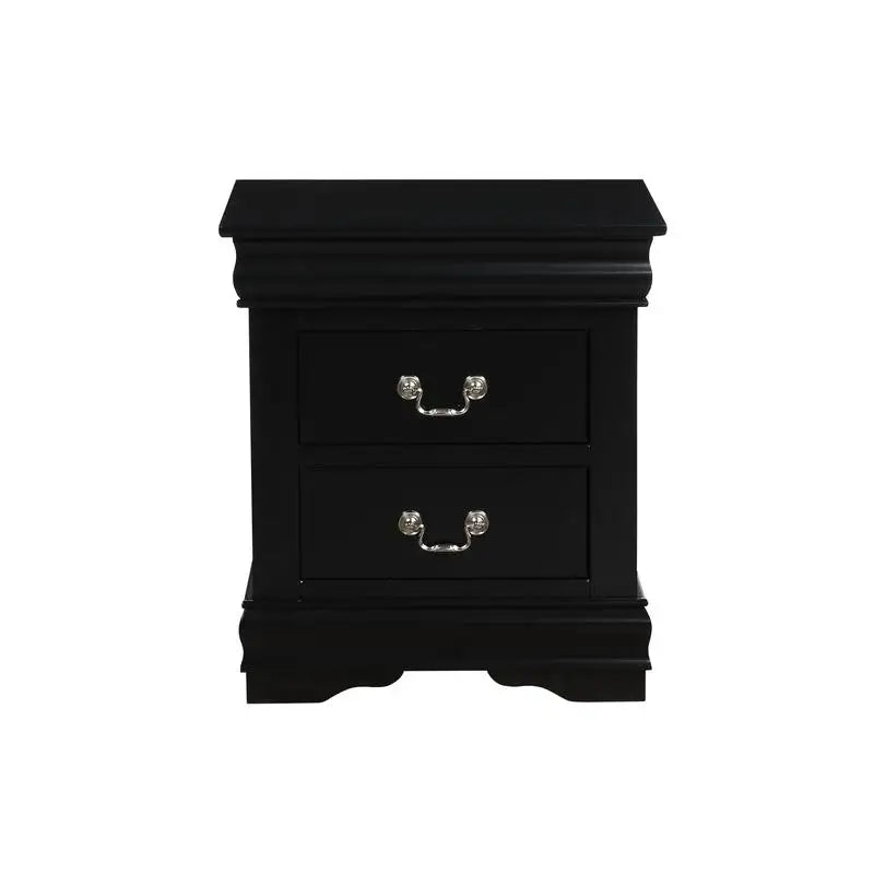 Black Finish 4-Piece Twin Bed Bedroom Set