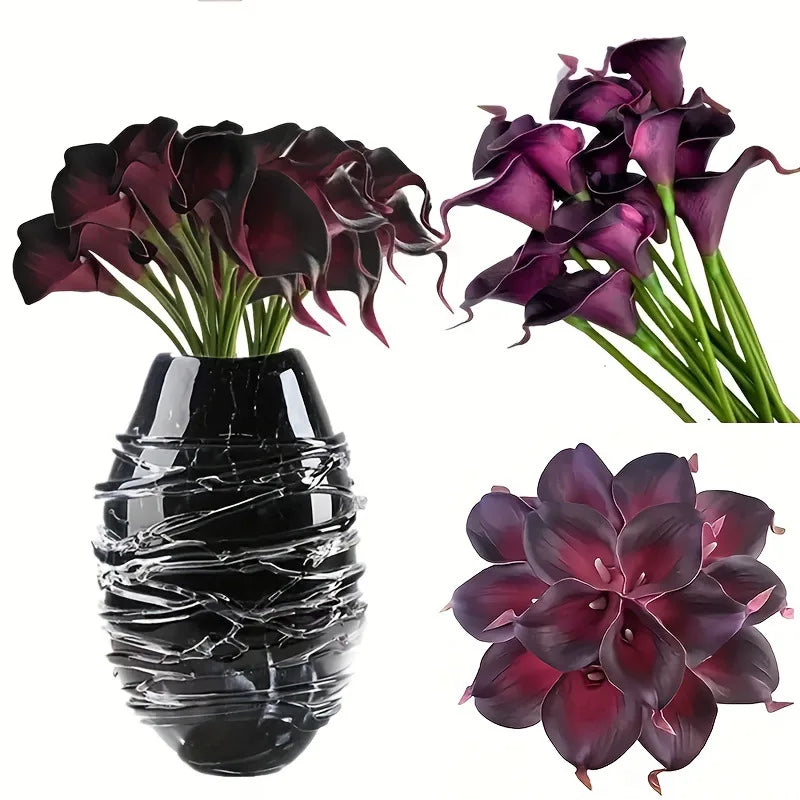 10/20PCS Artificial Flowers/ Calla Lily Bouquet for Bridal, Mother Day , Wedding Party, Home, Living Room /Table Decoration