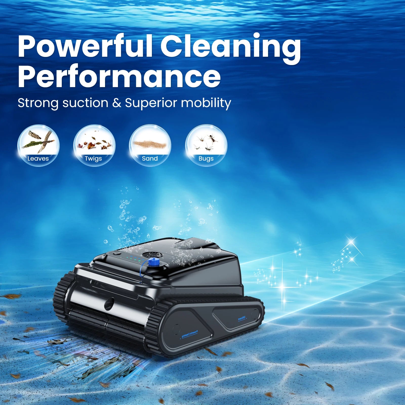 2026 Upgraded Y50S Robot Swimming Pool Cleaner 130Mins Runtime Self-Parking Powerful Cordless Floor Wall Auto Cleaning