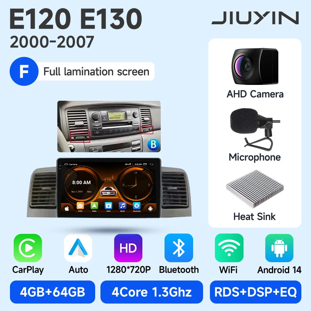 For Toyota Corolla Verso Spacio E120 2001-2007 Auto Radio Car Play WIFI Car Radio/ GPS Navigation/ Multimedia Video Stereo DSP Audio