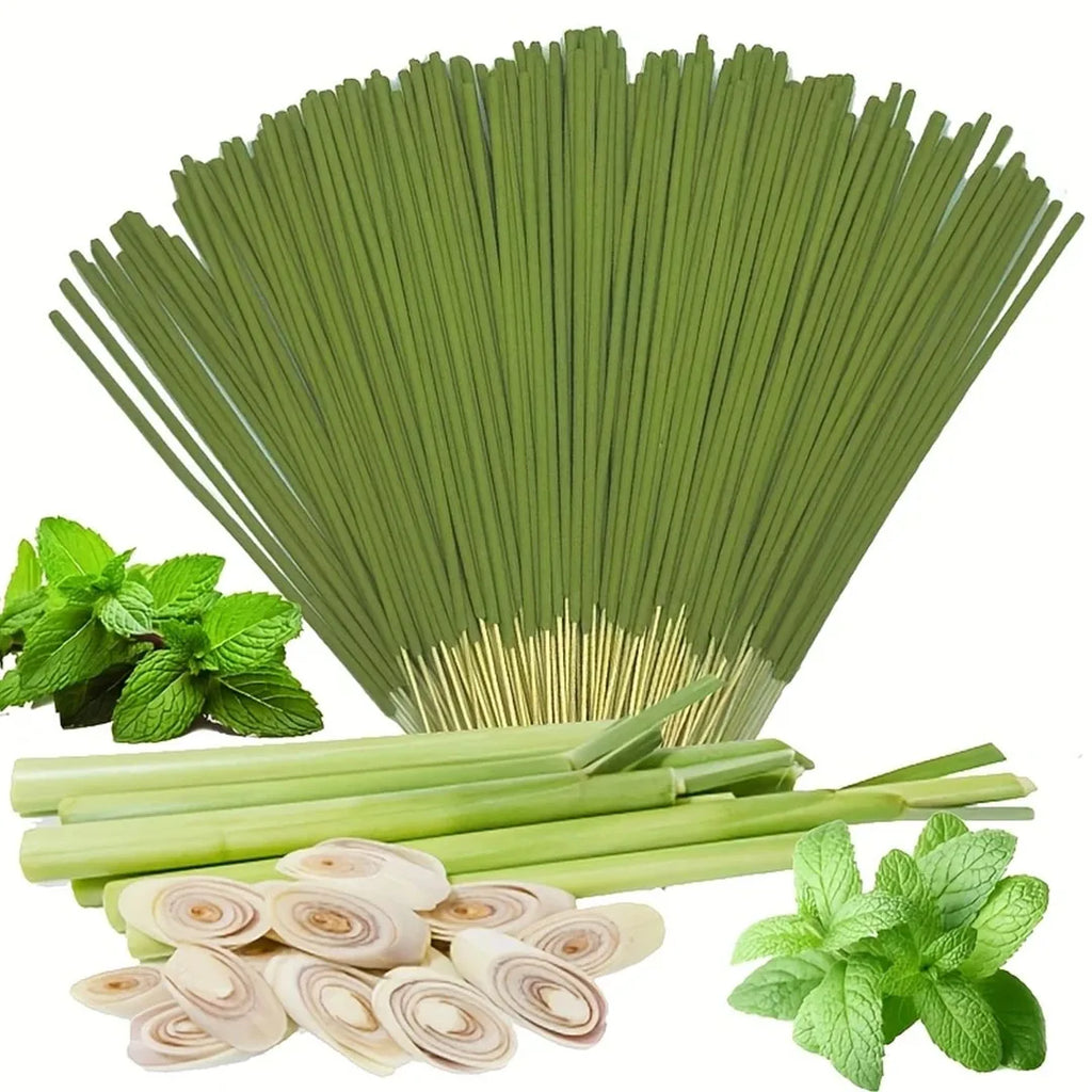 Extended Burning Time Lemongrass Oil Lemongrass Stick - 45 Minutes Burn Time, Artificial Wood Summer Scent, Suitable for Home, Camping, Yard, Pool and Outdoor Activities - Air Purification and Relaxation,