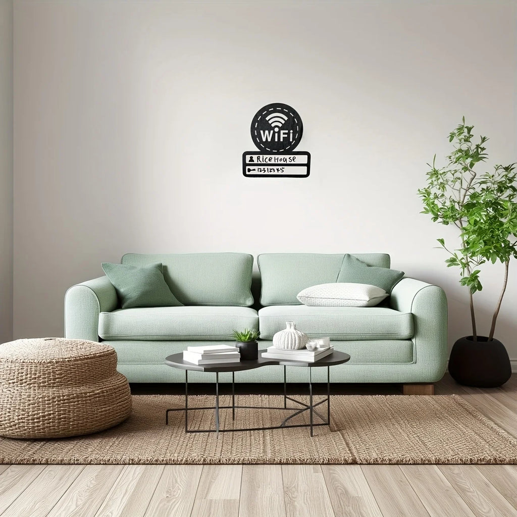 1pc Wooden WiFi Password Sign, Wall Hanging Wireless Network Indicator